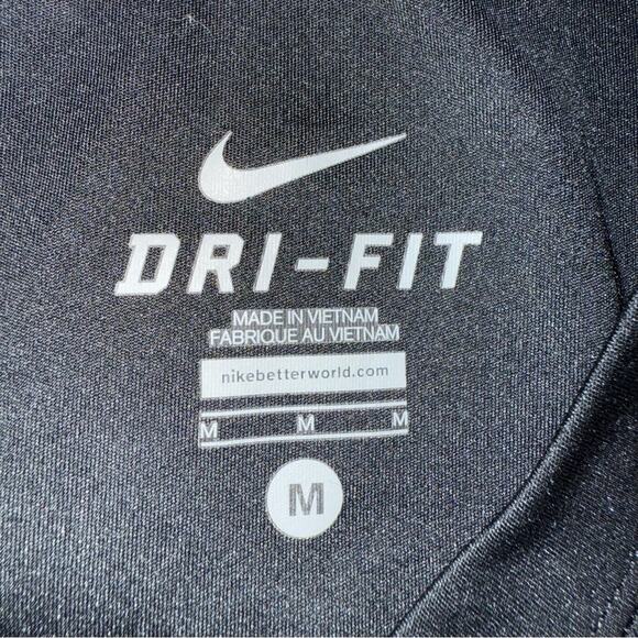 NIKE Men's Dri-Fit Activewear Top Crewneck w/ Mesh Sides Black Gray Size Medium - Picture 4 of 6